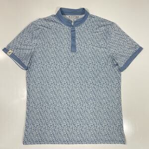 Mantra Golf Catalyst Performance Polo Coral Print Recycled Men’s L Blue